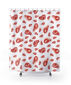 Meat Steak Luxury Shower Curtain for At Home Bathroom