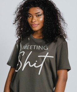 Meeting Shit Funny Tee - Sarcastic Inappropriate Shirt for Men and Women - Movie Fans Gifts