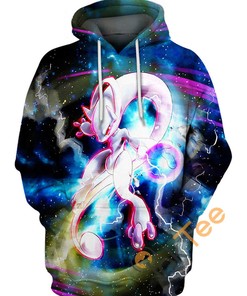 Mega Mewtwo All Over Print 3D Hoodie with Striking 3D Graphics