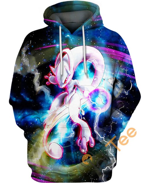 Mega Mewtwo All Over Print 3D Hoodie with Striking 3D Graphics