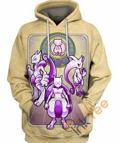 Mega Mewtwo Sports All Over Print 3D Hoodie Printful Available Now