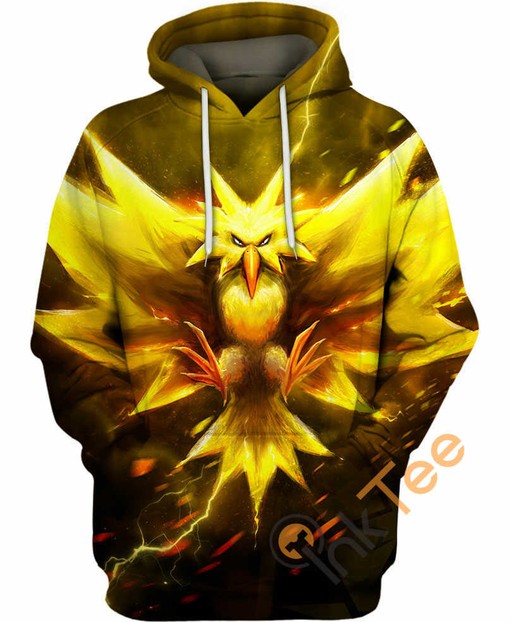 Mega Zapdos All Over Print 3D Hoodie for Men with Bold Graphic Art