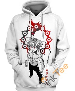 Meliodas Anger All Over Print 3D Hoodie with Custom Graphics and Quotes