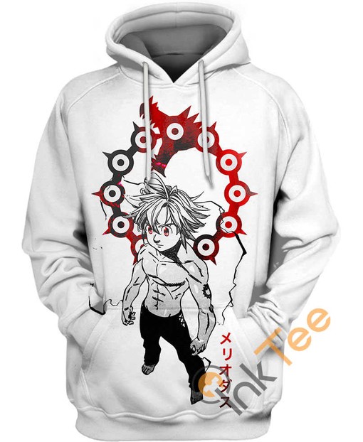 Meliodas Anger All Over Print 3D Hoodie with Custom Graphics and Quotes