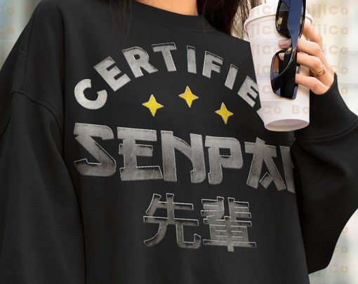Meme Certified Senpai Anime Sweater, Onii-Chan Dank Joke Sweatshirt, Know Your Meme Otaku Merch, Funny Anime Shirts - Image 4