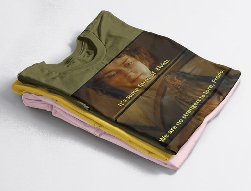 Meme Runes Frodo Baggins Tee: Movie Shirts for Men and Women with Possums and Opossums - Image 4