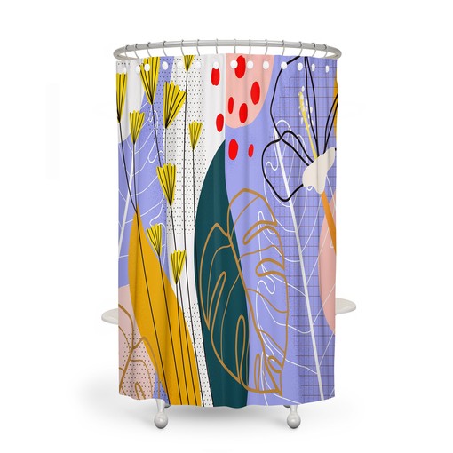 Memphis Abstract Shower Curtain for Quirky Bathroom Decor - Image 2