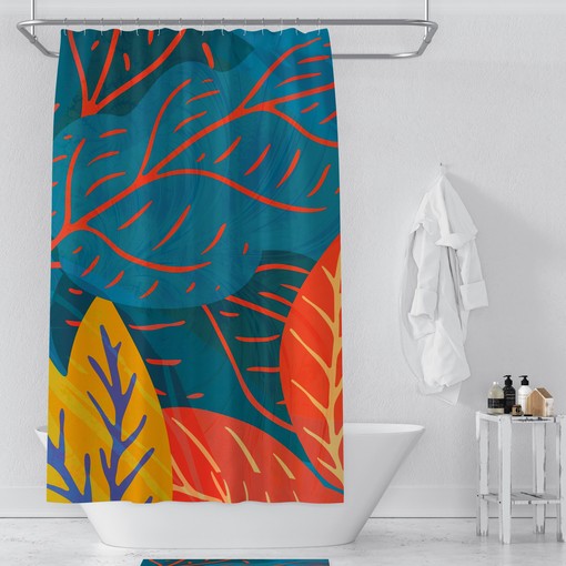 Memphis Autumn Shower Curtain - Welcome Fall into Your Bathroom - Image 2