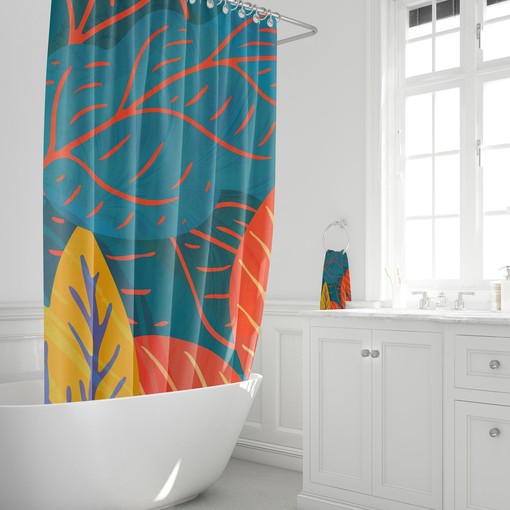 Memphis Autumn Shower Curtain - Welcome Fall into Your Bathroom - Image 4