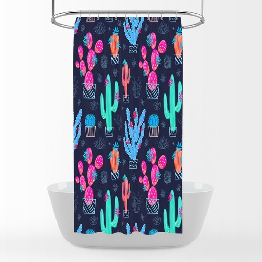 Memphis Cactus Shower Curtain with Southwestern Bath Accessories - Create a Bold and Unique Look - Image 3