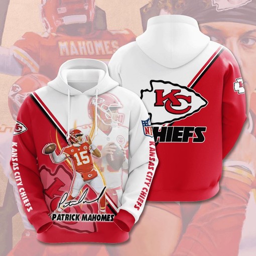 Men's 3D Graphic Hoodie: Kansas City Chiefs Edition