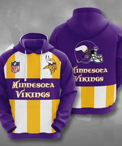 Men's 3D Hoodie with Unique All Over Print of Minnesota Vikings