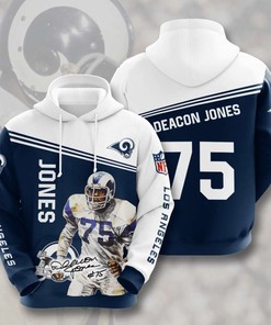 Men's All Over Print Hoodie with Custom Design - Los Angeles Rams Football Fan