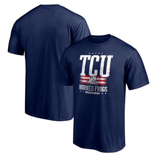Men's Americana TCU Horned Frogs T-Shirt - University Football Fan Shirt for NCAA Fans and Students
