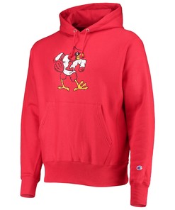 Men's Champion Red Louisville Cardinals Logo Pullover Hoodie