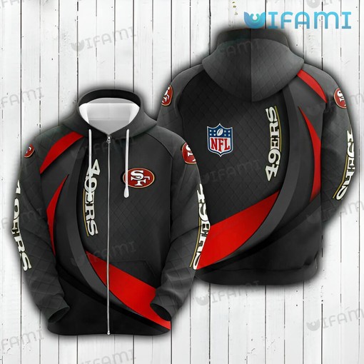 Men's Grey Cross Pattern All Over Print Hoodie - 3D San Francisco 49ers