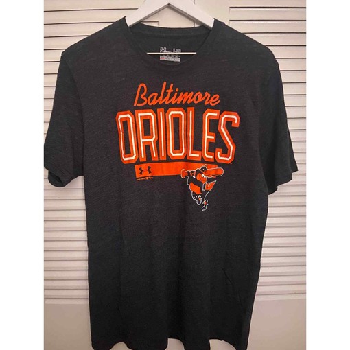 Men's Heatgear Black T-Shirt MLB Baseball: Baltimore Orioles Under Armour Shirt
