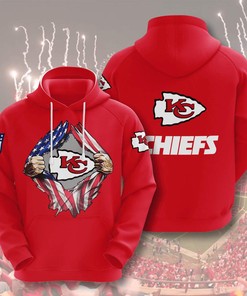 Men's Kansas City Chiefs Zipper 3D Hoodie: Stay Warm and Stylish