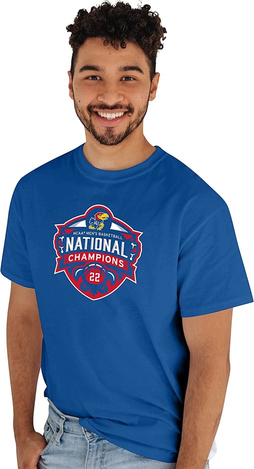 Men's NCAA Kansas Jayhawks National Basketball Champions T-Shirt 2022 - Gifts for Fans of College Shirts - Image 2