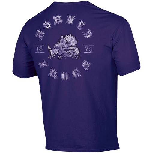 Men's Russell Athletic TCU Horned Frogs Pocket Logo T-Shirt - Unique NCAA Shirt for Fans and Students