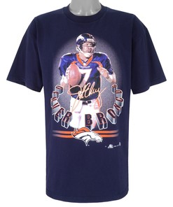 Men's Sport Shirts - 1998 Vintage Style NFL Denver Broncos John Elway No. 7 T-Shirt