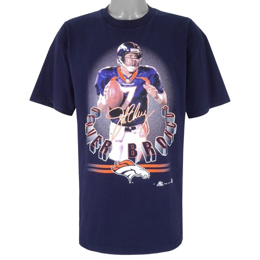 Men's Sport Shirts - 1998 Vintage Style NFL Denver Broncos John Elway No. 7 T-Shirt