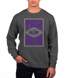 Men's Tcu Horned Frogs Pigment Dyed Fleece Crewneck Sweatshirt, Perfect for Tcu Students and Football Fans