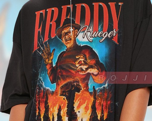 Men's Vintage Horror Movie Tees: Friday the 13th, Freddy Krueger, and Jason Voorhees - Image 2