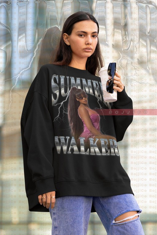 Men's Vintage Summer Walker Sweatshirt, 90s Rap Tee for Concerts