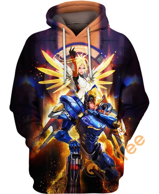 Mercy and Phara 3D Hoodie with Unique All Over Print Design