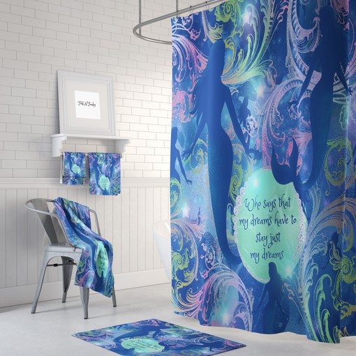 Mermaid Bathroom Decor Shower Curtain for an Enchanting Bathroom | shower curtains decorative
