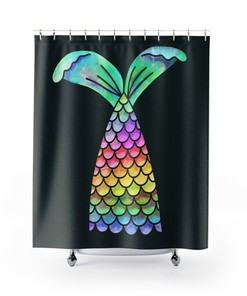 Mermaid Tale Bath Curtain for Dorm Room Decor or Bathroom Decor | Disney Blanket