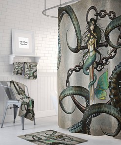 Mermaid and Octopus Disney Inspired Shower Curtain | Disney Blanket