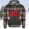 Merry Catmas Funny All Over Print 3D Hoodie