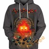 Merry Christmas Calcifer All Over Print 3D Hoodie with Festive Graphics