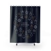 Merry Christmas and Happy New Year Luxury Shower Curtain for Holiday Bathroom Decor