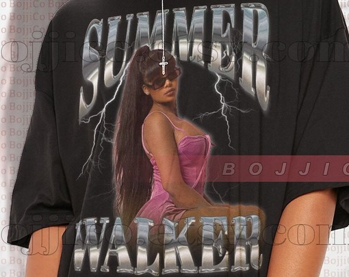 Metallic Summer Walker Shirt, 90s Tribute Rap Hip Hop Tee - Image 2