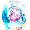 Mew Painting All Over Print 3D Hoodie with Beautiful Custom Graphics