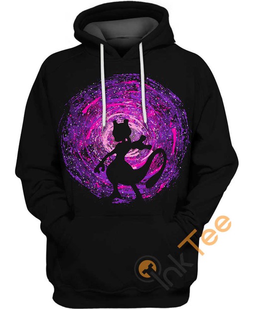 Mewtwo Energy Circle All Over Print 3D Hoodie with Futuristic Graphics