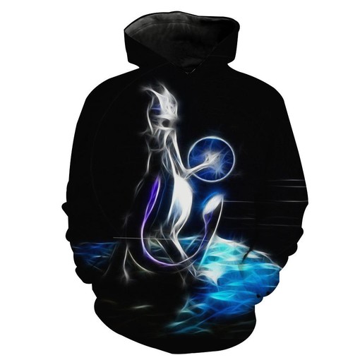 Mewtwo Legendary Pokemon 3D Print Hoodie with Distinctive Design