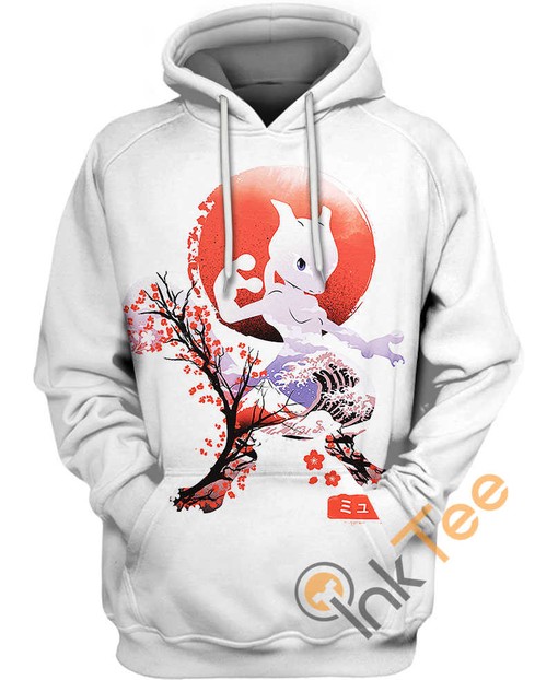 Mewtwo Psychic Ninja All Over Print 3D Hoodie with Bold Graphic Design