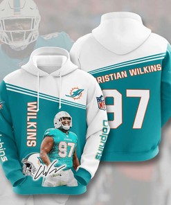 Miami Dolphins 3D Graphic Hoodie - Perfect for NFL Fans