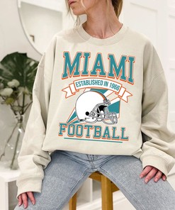 Miami Football Team Sweatshirt, Retro NFL Football Shirt for Miami Fans, NCAA Shirts