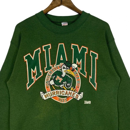 Miami Hurricane Team Issue Vintage Sweatshirt - NCAA Shirts Women - Image 2