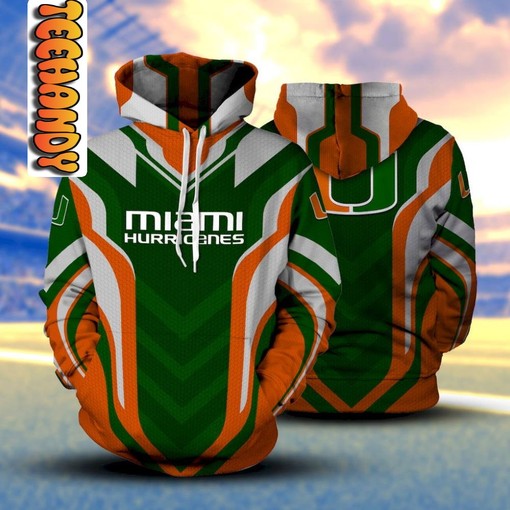 Miami Hurricanes Premium 3D All Over Print Hoodie - Bold Design