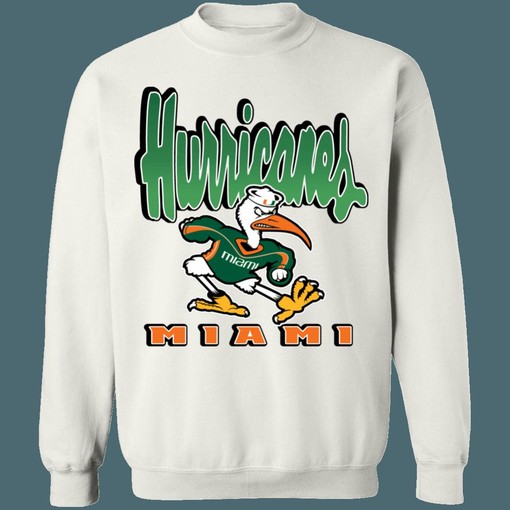 Miami Hurricanes Vintage NCAA Sweatshirt Hoodie Shirt - NCAA Shirts for Women - Image 2