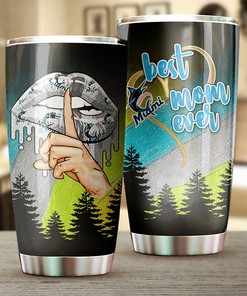 Miami Marlins MLB Tumbler - Best Mom Ever Personalized Gift for Baseball-loving Moms and Marlins Fans