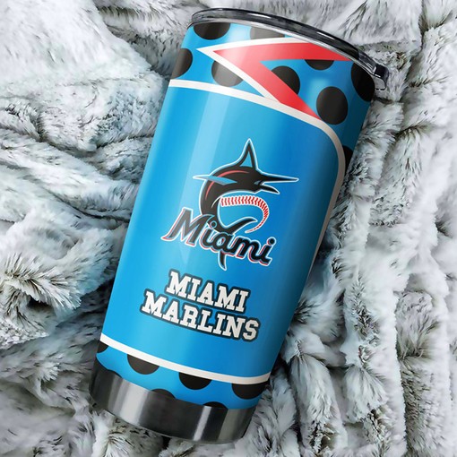 Miami Marlins MLB Tumbler - Fanatics-inspired Tumbler for Baseball Fans with Custom MLB Logo