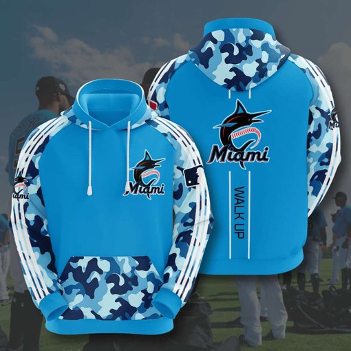 Miami Marlins Sport Hoodie with Custom All Over Print