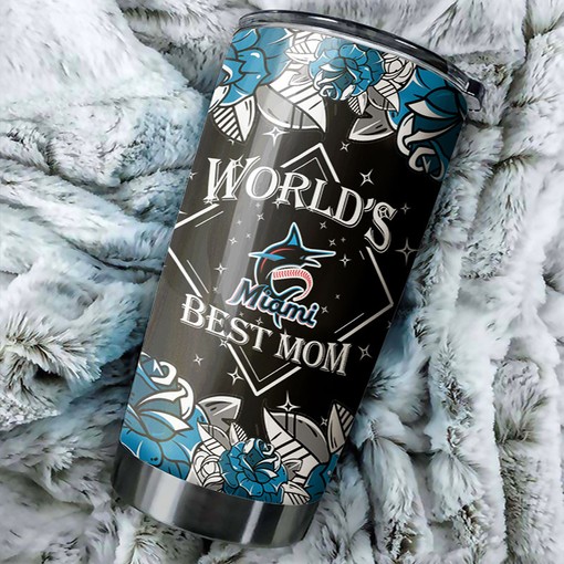 Miami Marlins World's Best Mom Edition MLB Tumbler - Personalized Design